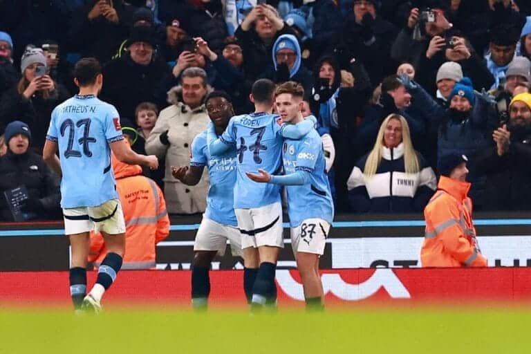 Manchester City 8-0 Salford City: McAtee hat-trick helps ruthless City march into Fourth Round