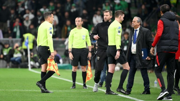 Saint-Etienne vs Lyon suspended after referee hit with object from the stands