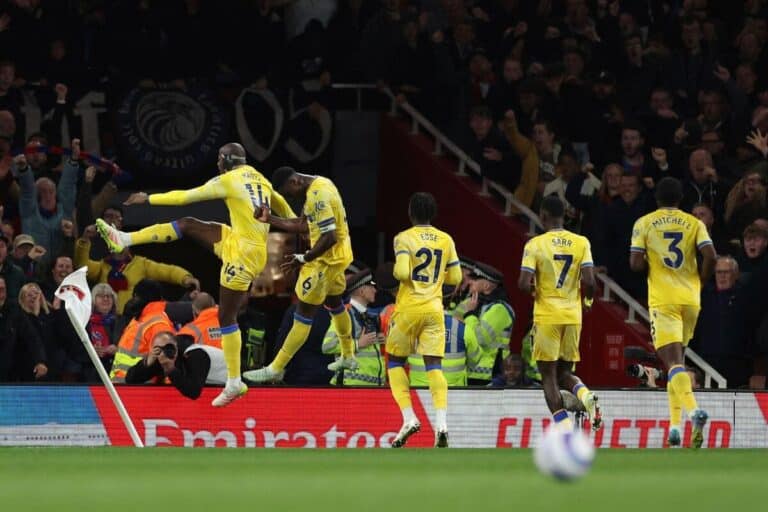 Arsenal 2-2 Crystal Palace: Mateta brilliance pegs Gunners back but Liverpool title party still on hold
