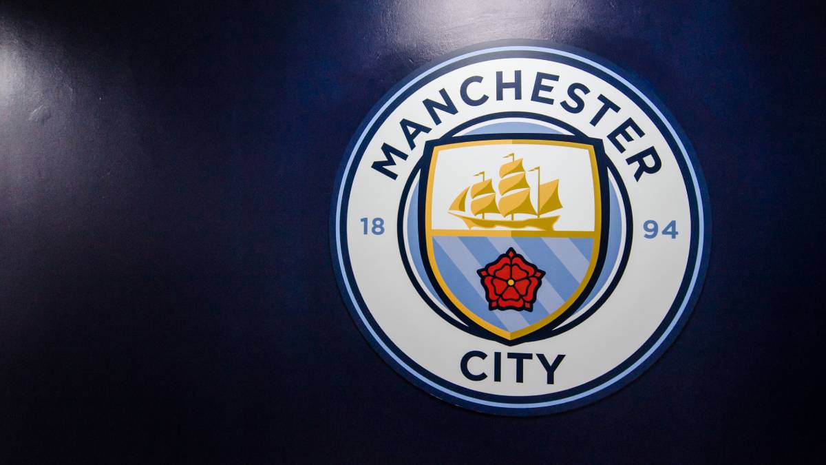 A photo of the Manchester City Football Club badge