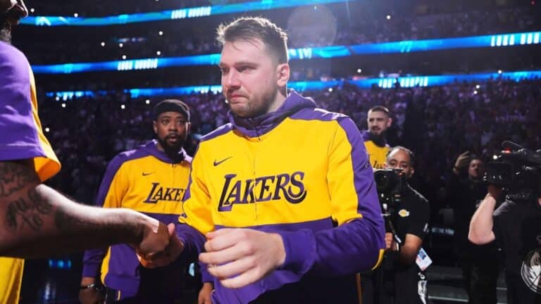 NBA: Doncic fights through tears to drop 45 on Mavericks return as Lakers secure playoff spot
